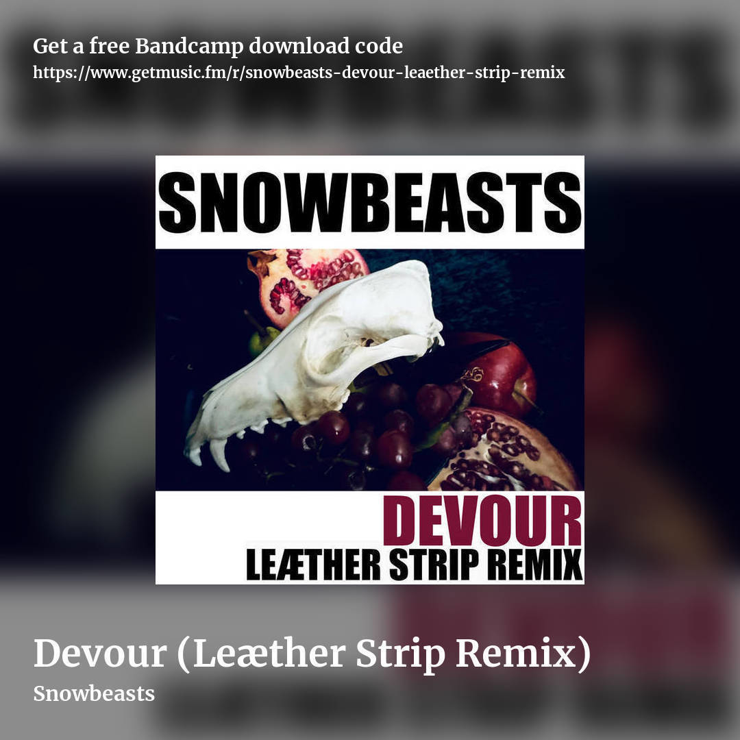 Devour (Leæther Strip Remix) by Snowbeasts, square promo share image