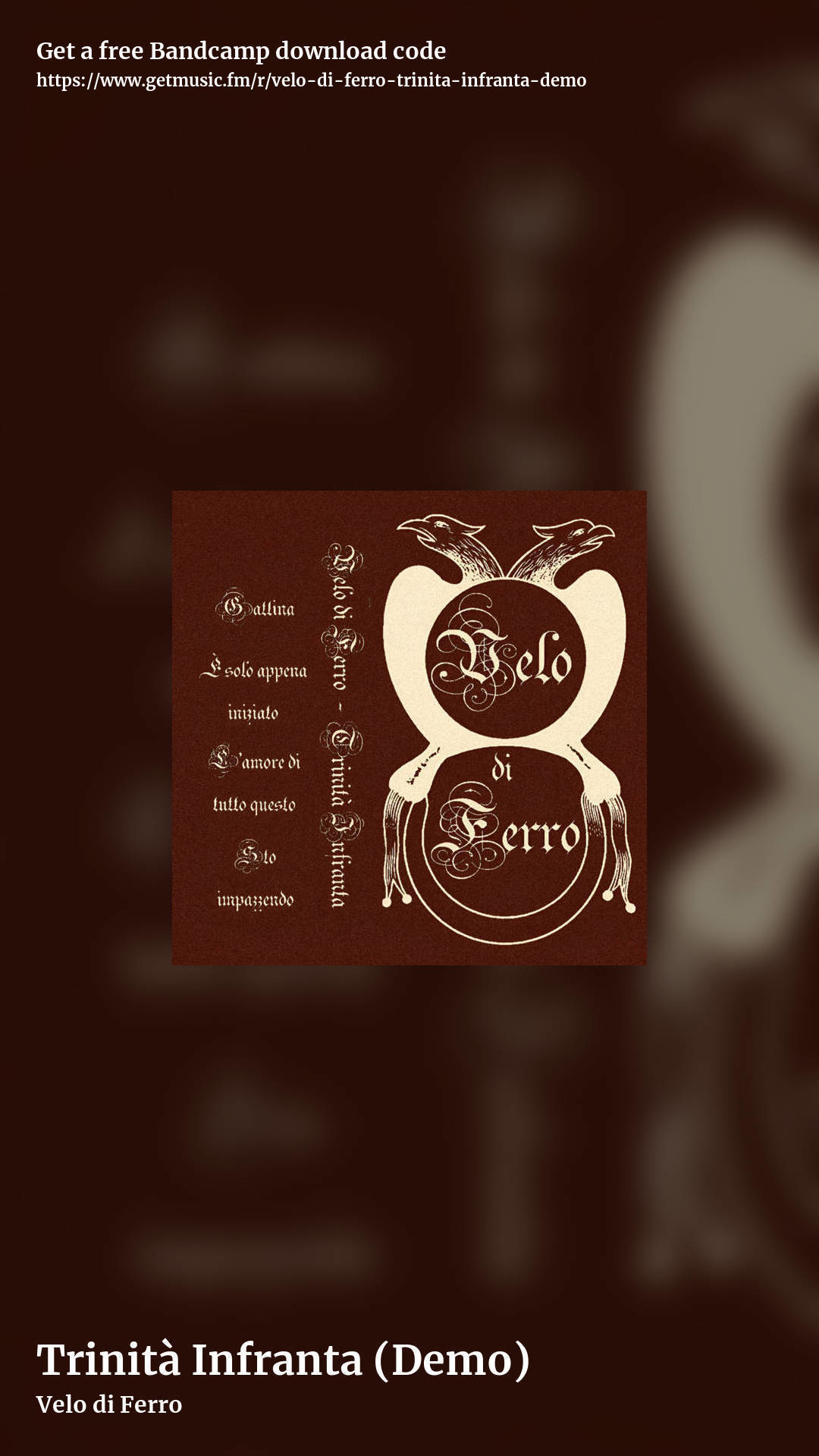 Trinità Infranta (Demo) by Velo di Ferro, story promo share image