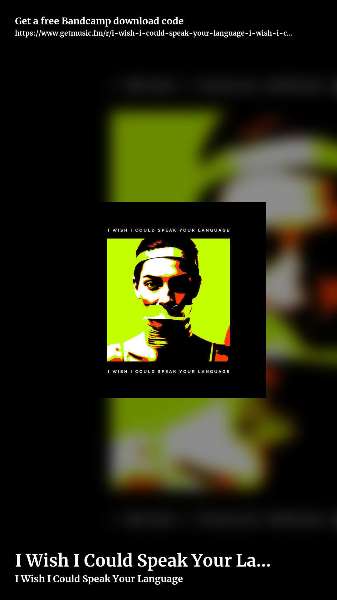 I Wish I Could Speak Your Language by I Wish I Could Speak Your Language, story promo share image