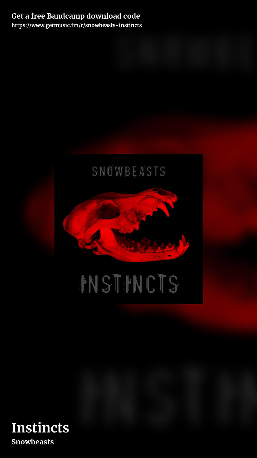 Instincts by Snowbeasts, story promo share image