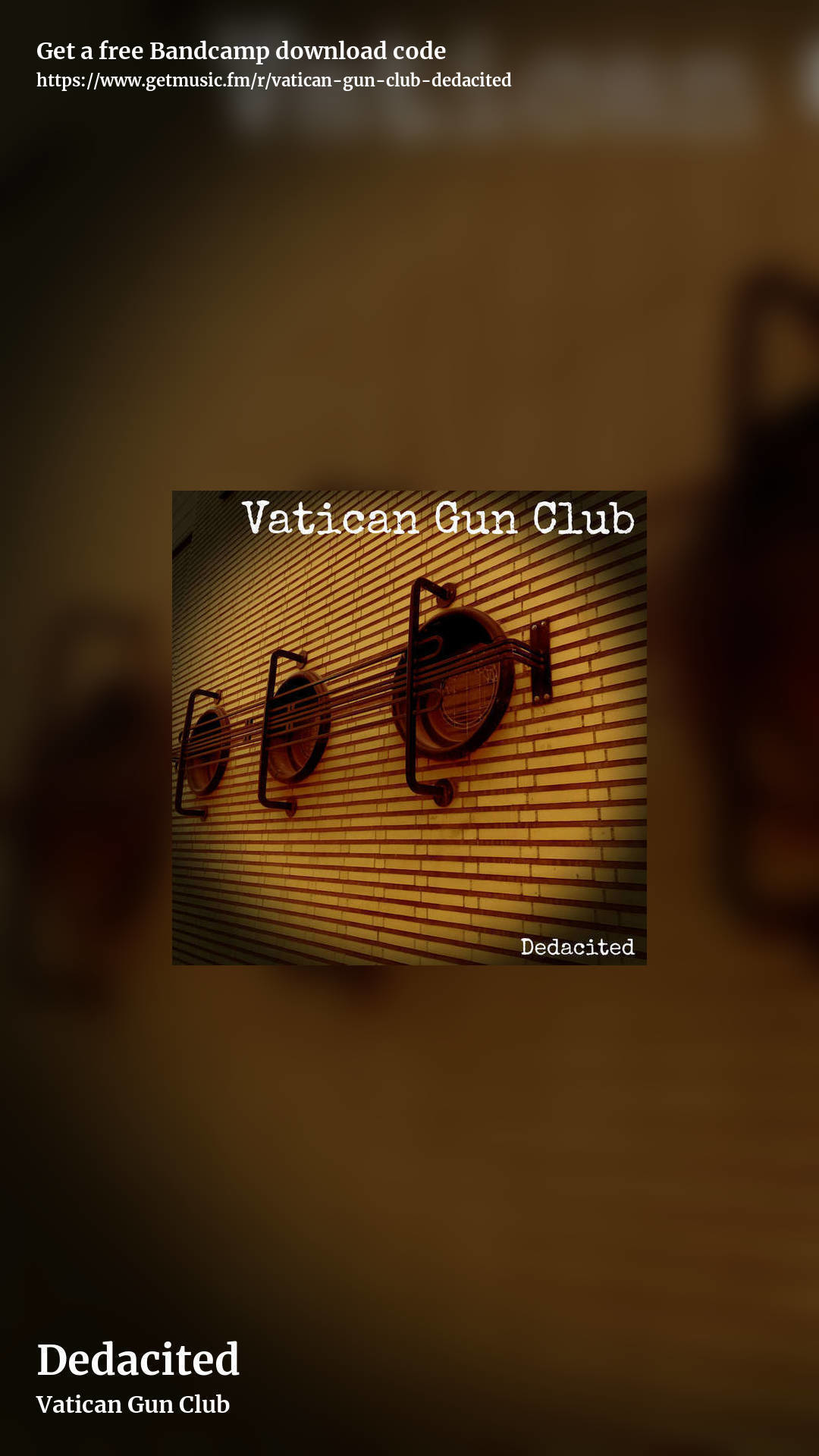 Dedacited by Vatican Gun Club, story promo share image