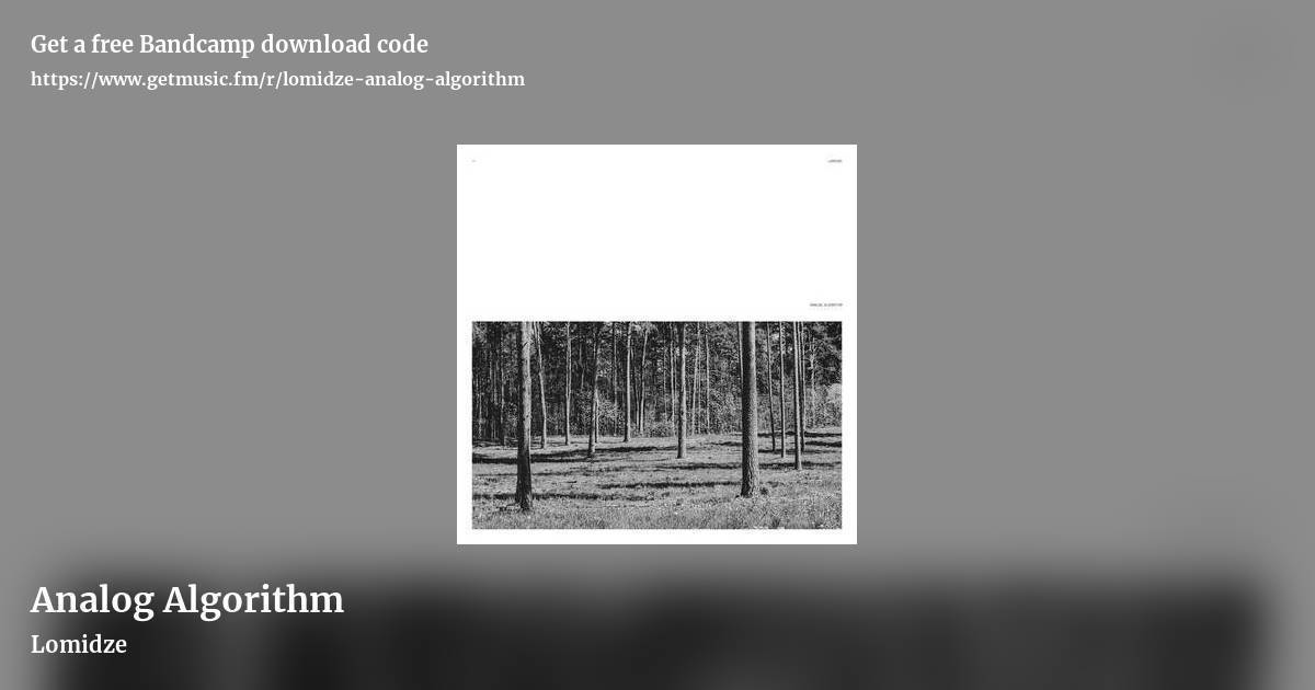 Analog Algorithm by Lomidze, landscape promo share image