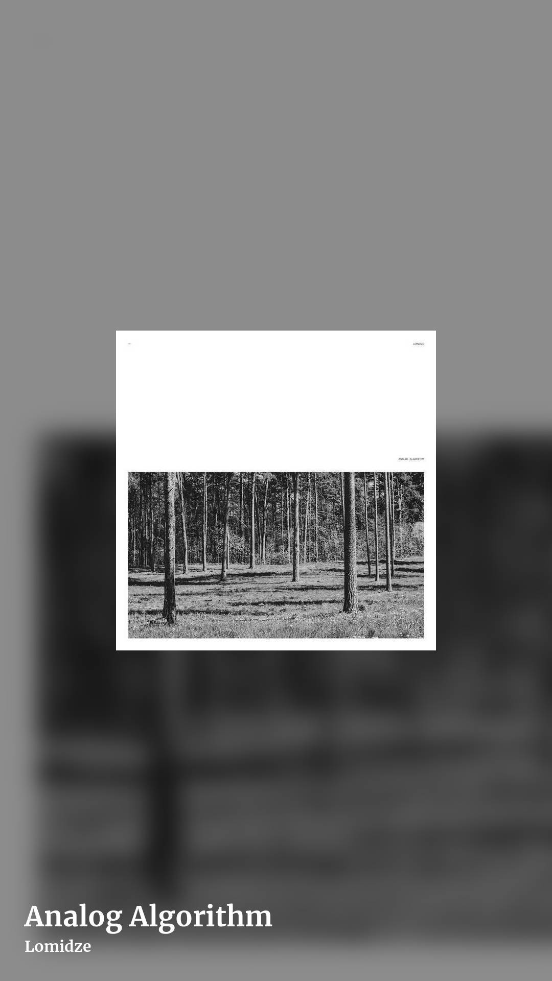 Analog Algorithm by Lomidze, story clean share image