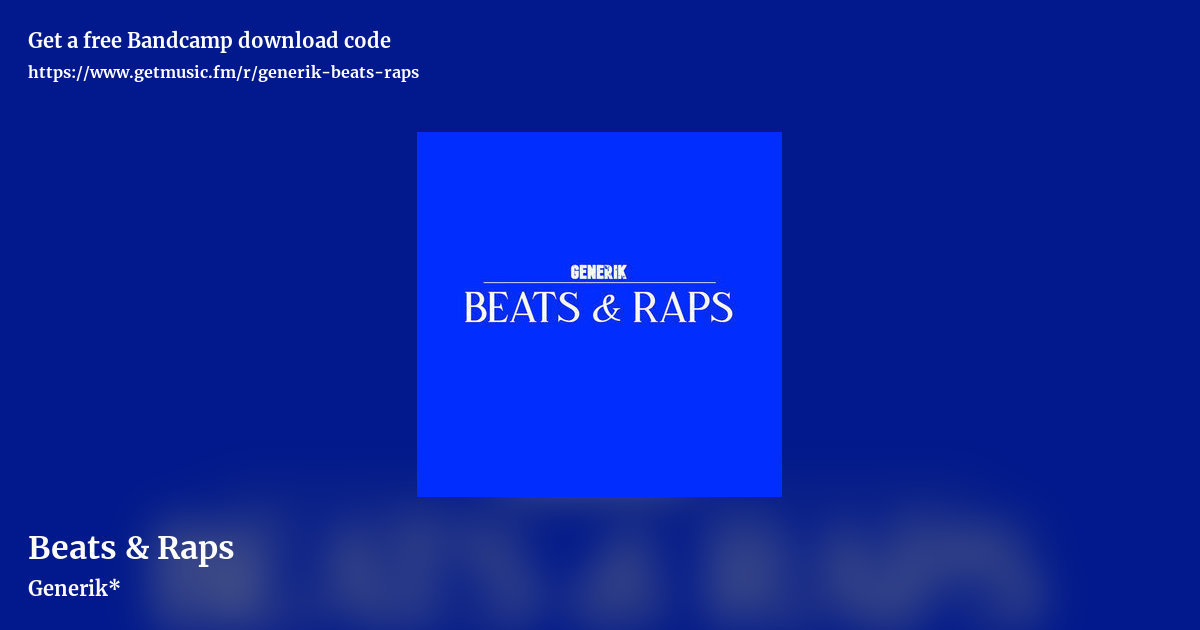 Beats & Raps by Generik*, landscape promo share image