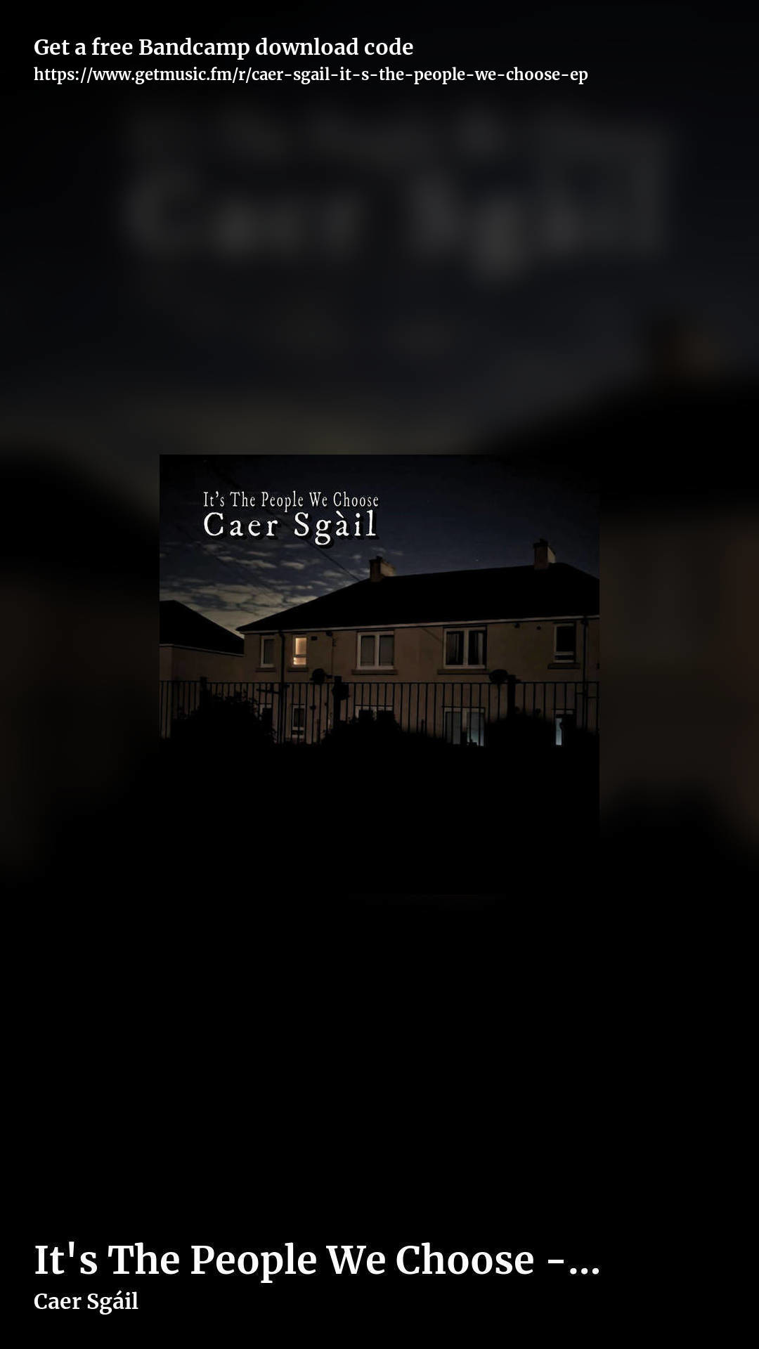 It's The People We Choose - EP by Caer Sgáil, story promo share image