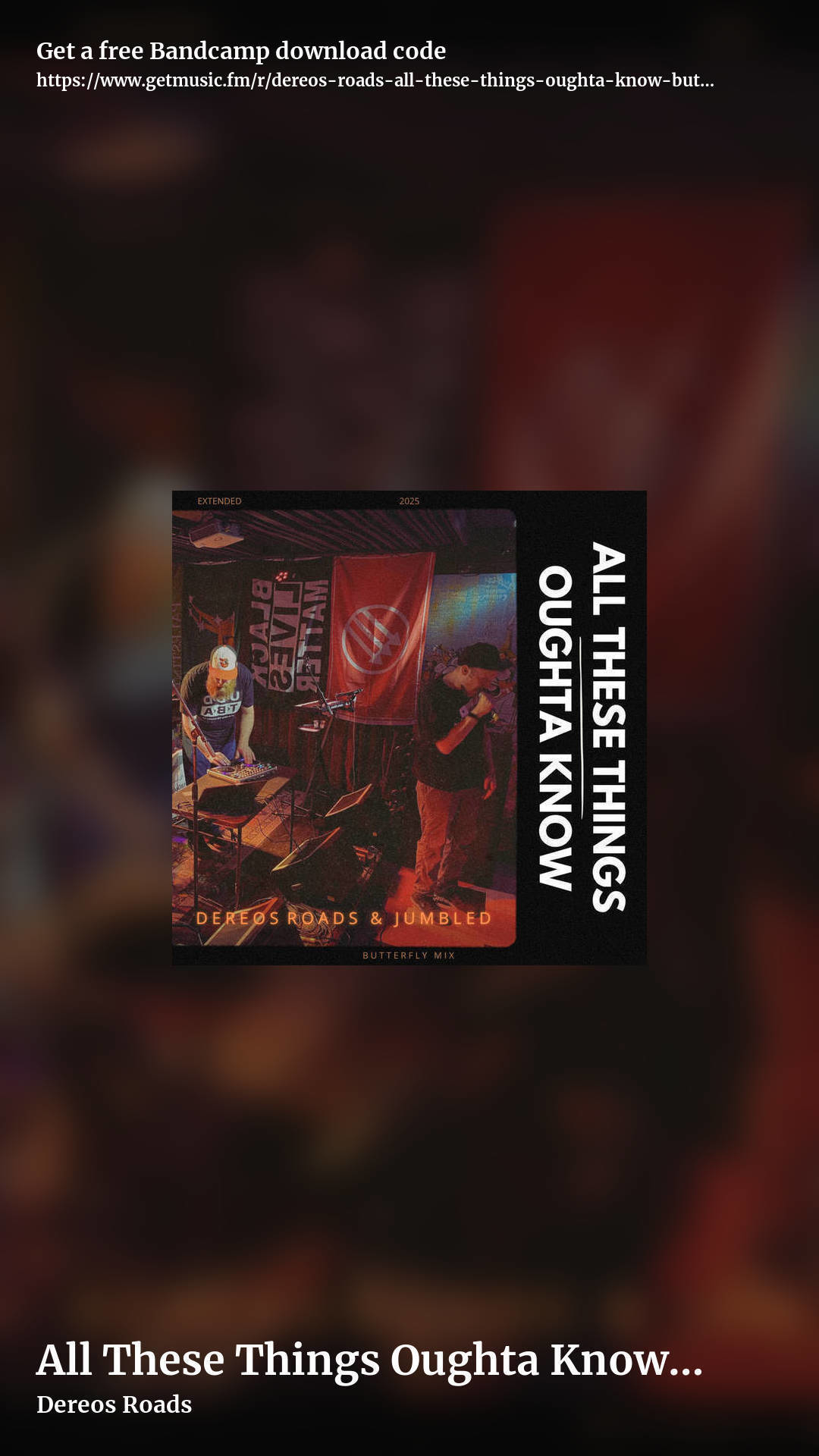 All These Things Oughta Know [Butterfly Mix] by Dereos Roads, story promo share image