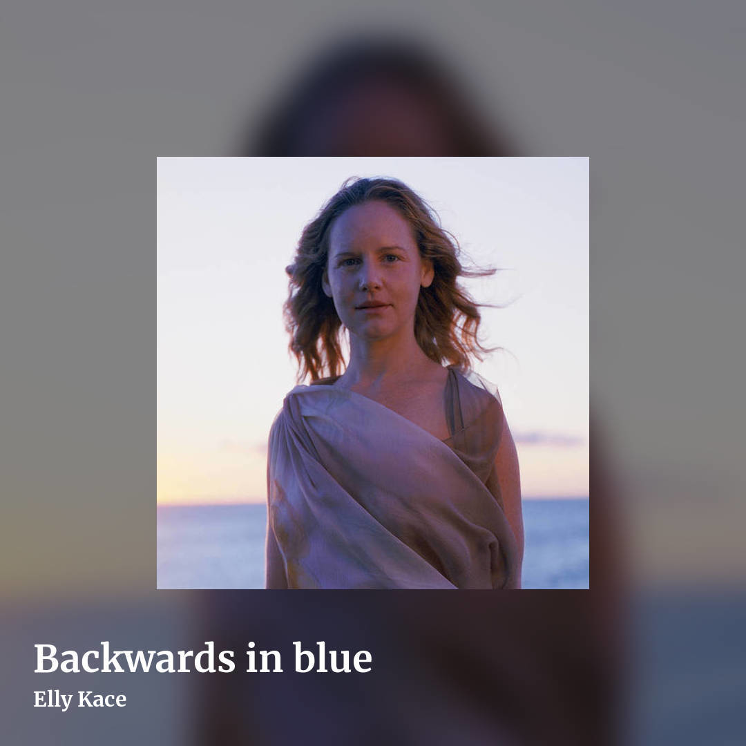 Backwards in blue by Elly Kace, square clean share image