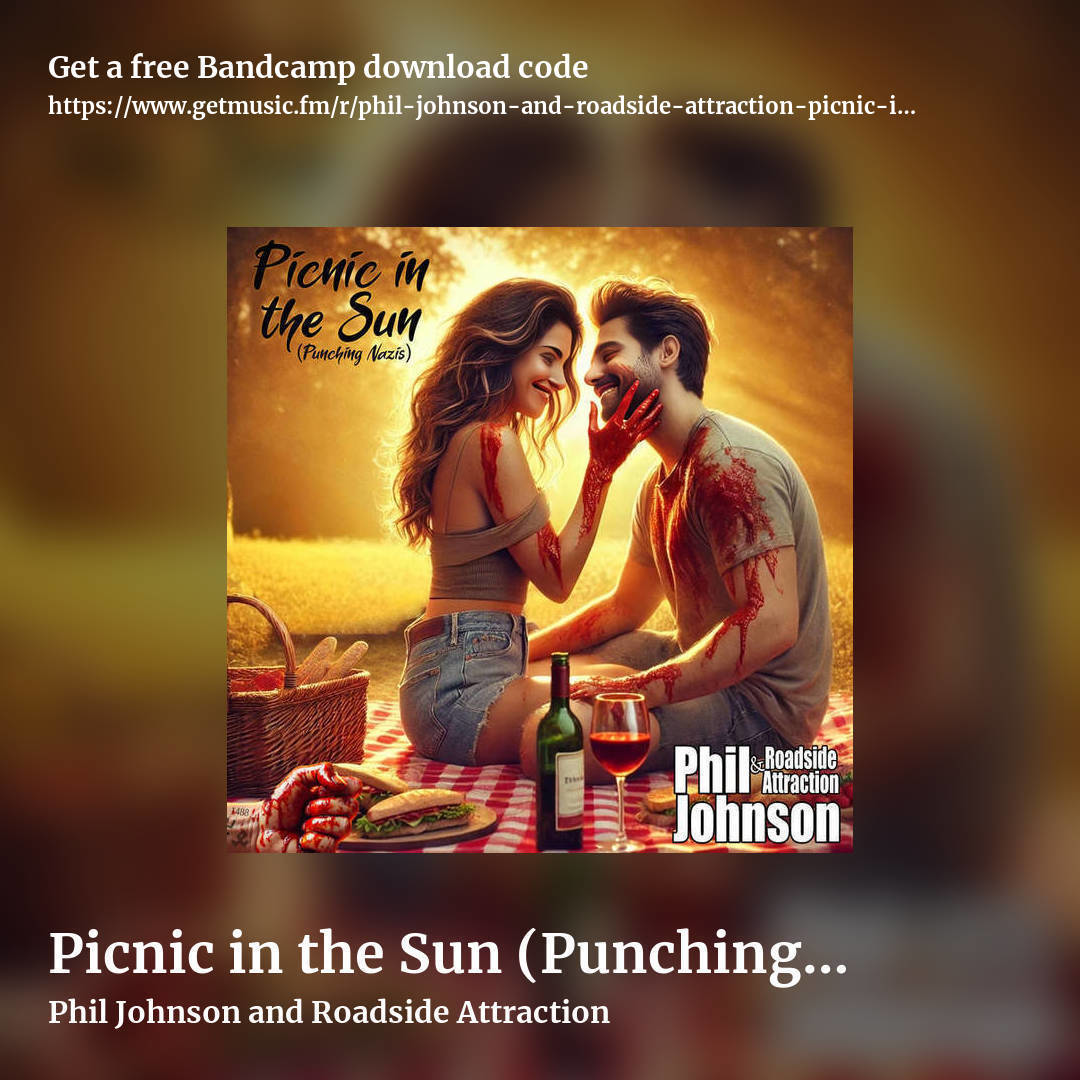 Picnic in the Sun (Punching Nazis) by Phil Johnson and Roadside Attraction, square promo share image