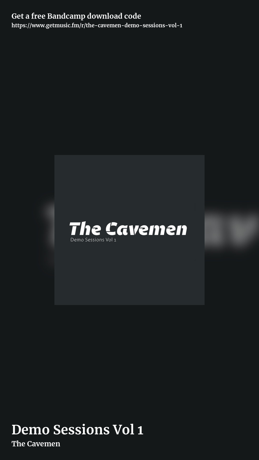 Demo Sessions Vol 1 by The Cavemen, story promo share image