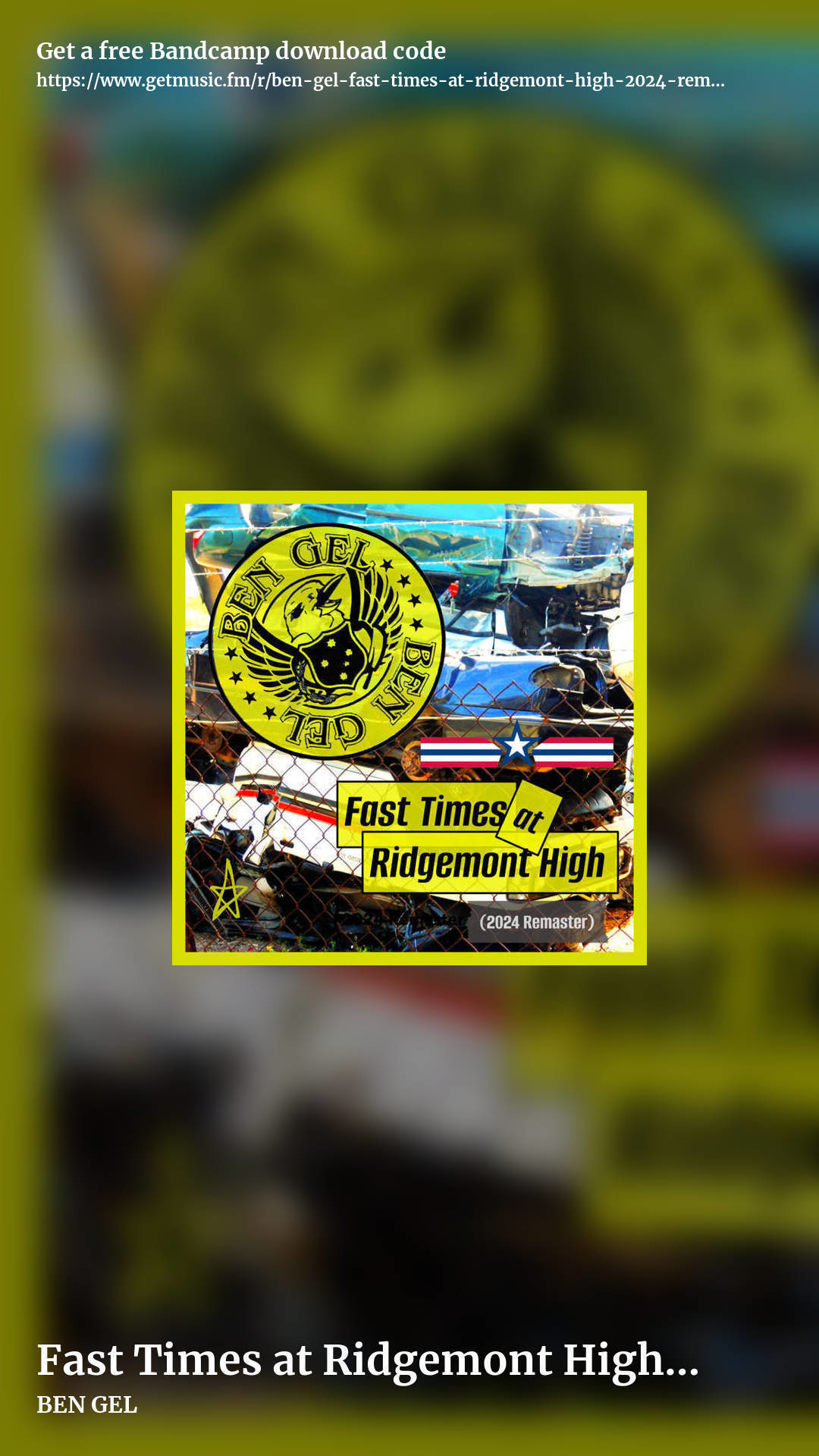 Fast Times at Ridgemont High (2024 Remaster) by BEN GEL, story promo share image