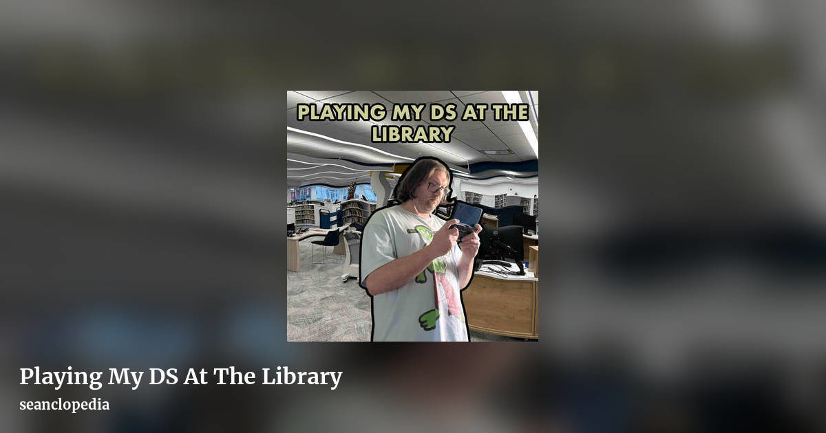 Playing My DS At The Library by seanclopedia, landscape clean share image