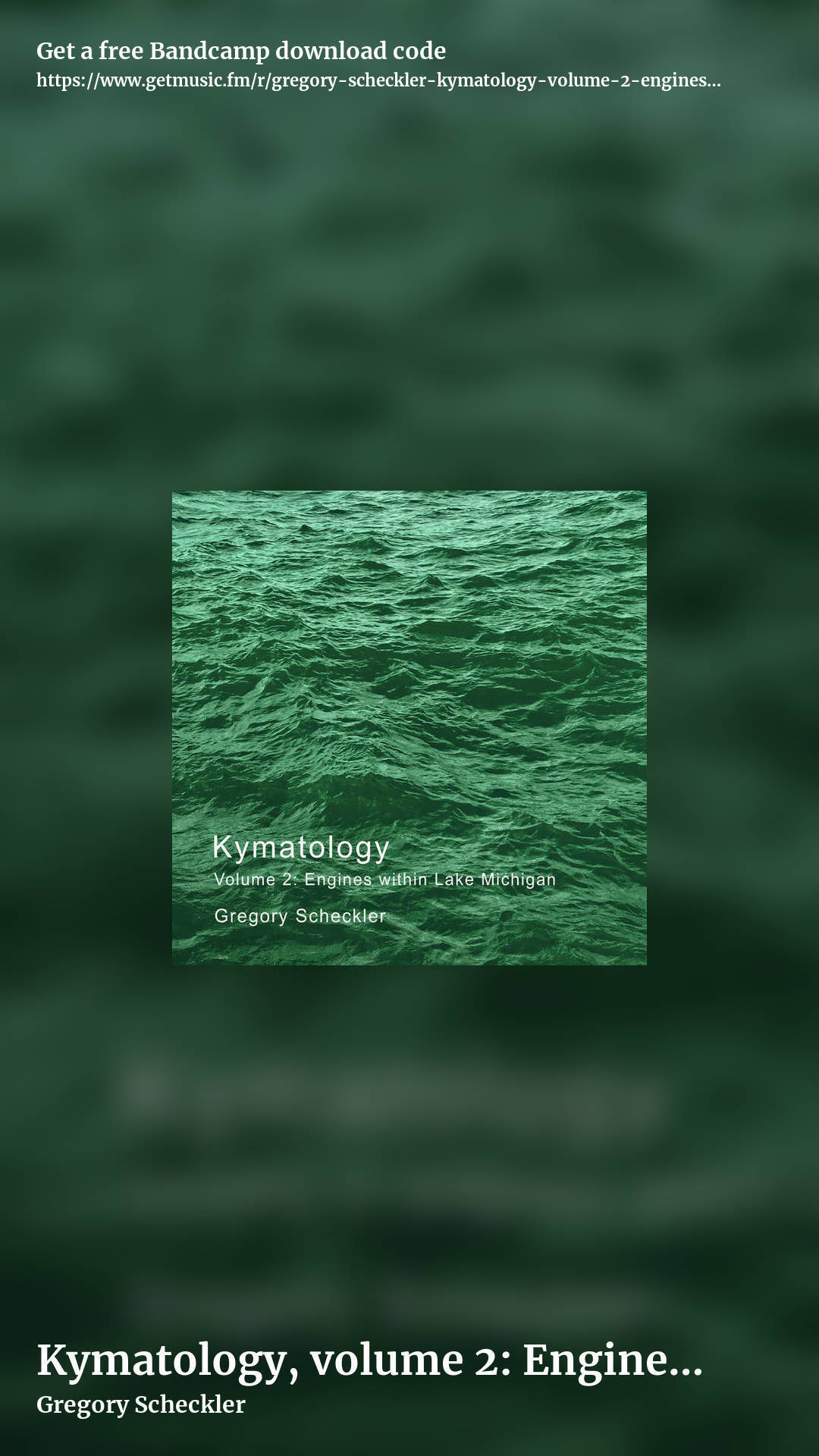 Kymatology, volume 2: Engines within Lake Michigan by Gregory Scheckler, story promo share image