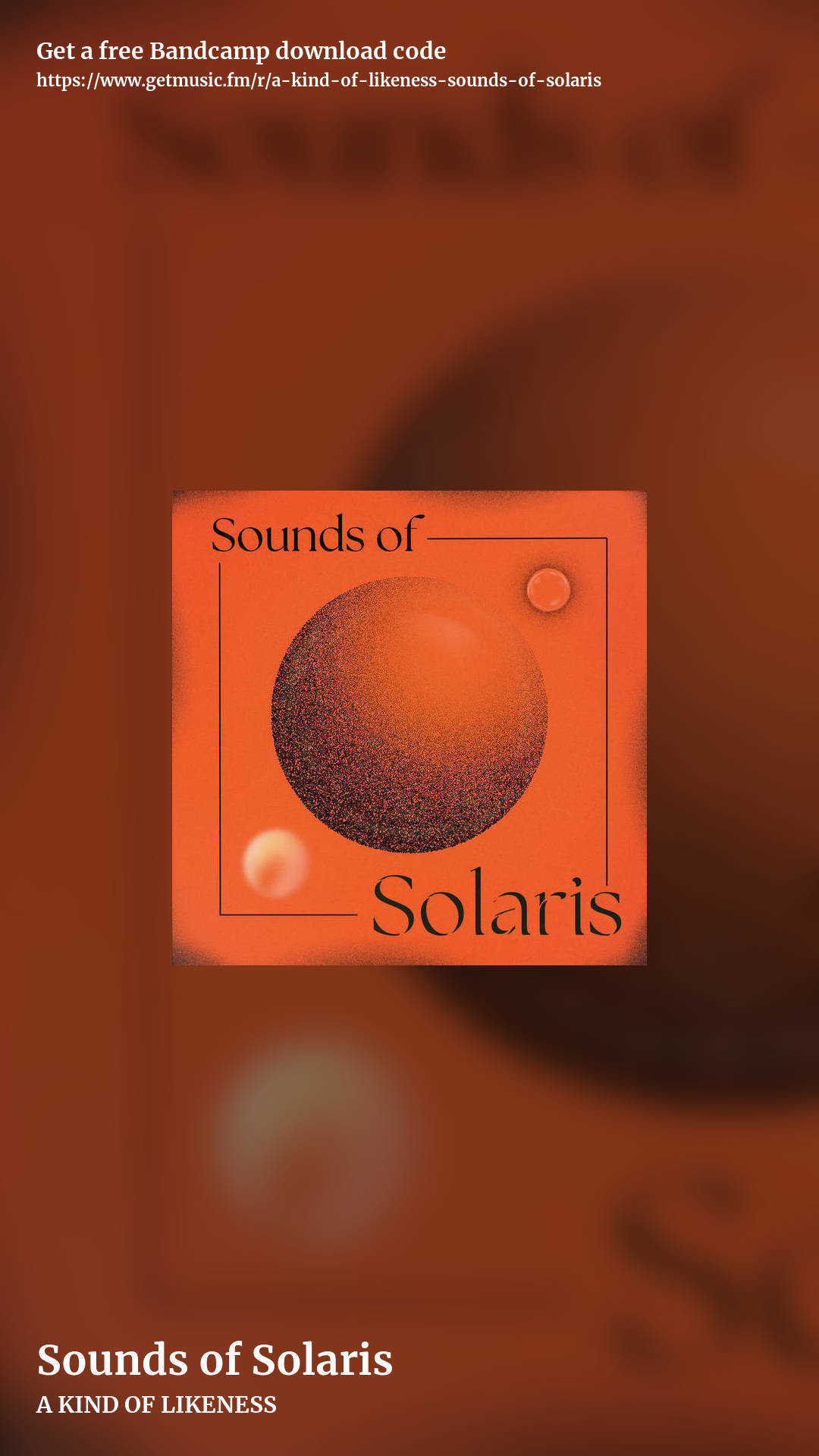 Sounds of Solaris by A KIND OF LIKENESS, story promo share image