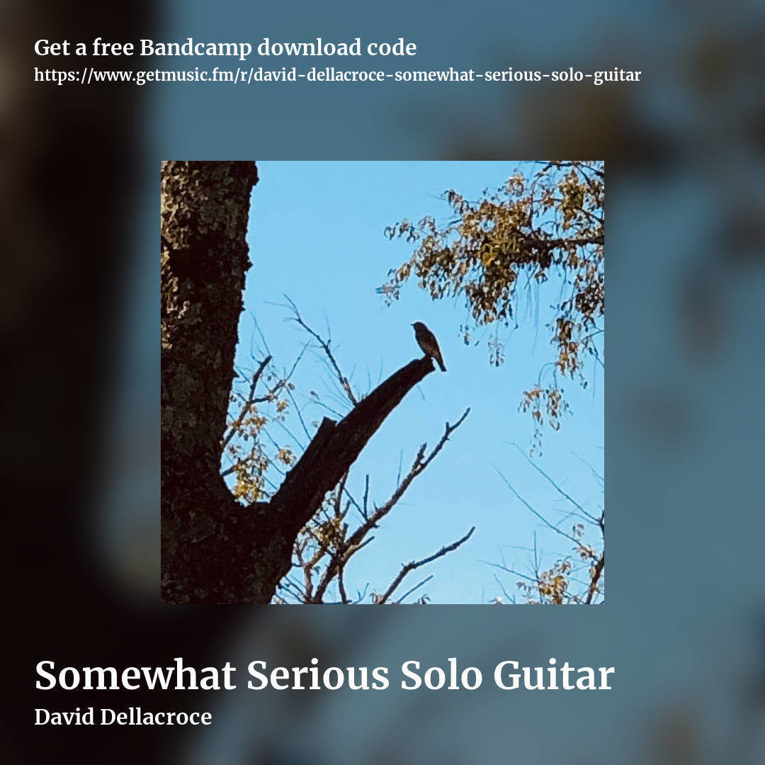Somewhat Serious Solo Guitar by David Dellacroce, square promo share image