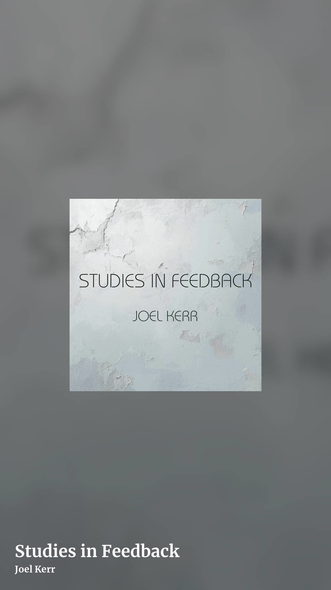 Studies in Feedback by Joel Kerr, story clean share image