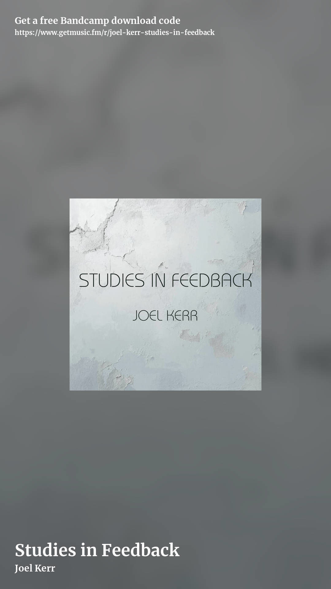 Studies in Feedback by Joel Kerr, story promo share image