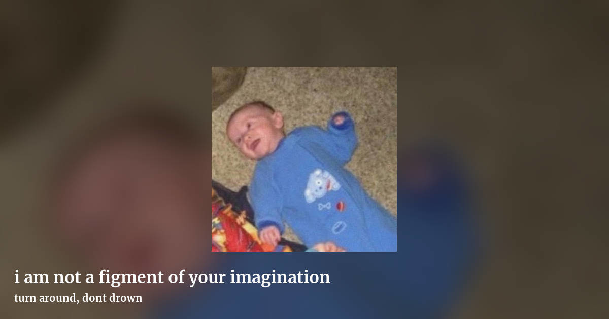 i am not a figment of your imagination by turn around, dont drown, landscape clean share image