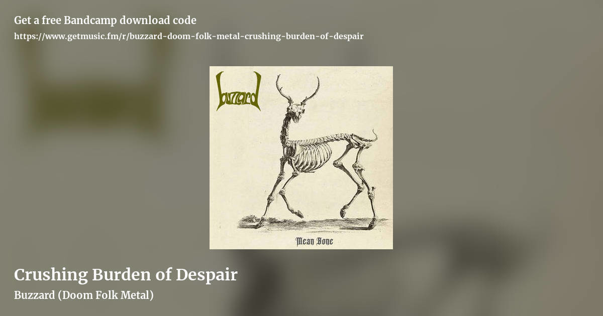 Crushing Burden of Despair by Buzzard (Doom Folk Metal), landscape promo share image