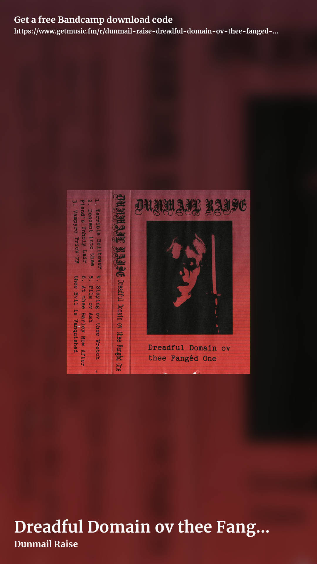 Dreadful Domain ov thee Fangéd One by Dunmail Raise, story promo share image