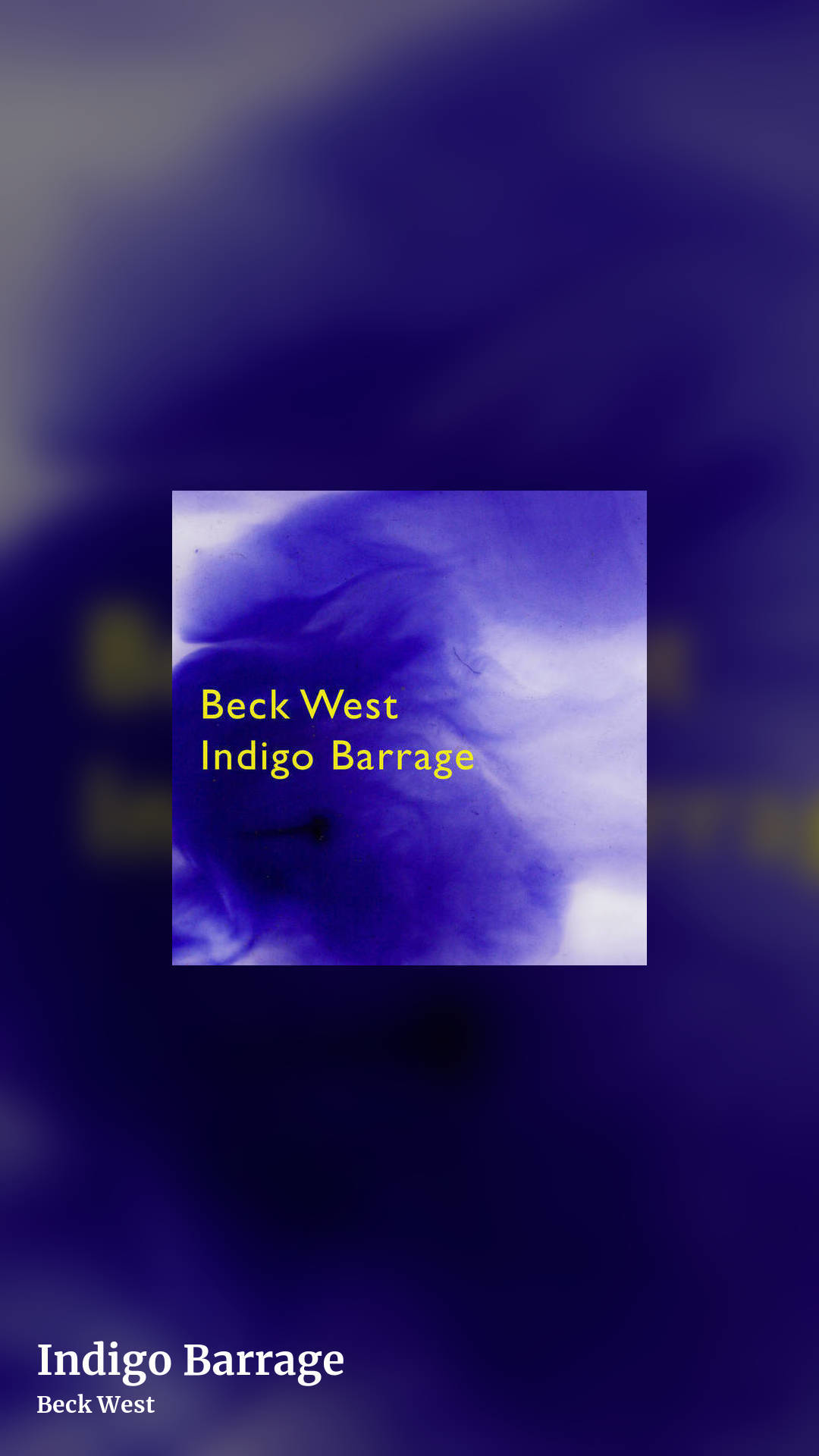 Indigo Barrage by Beck West, story clean share image