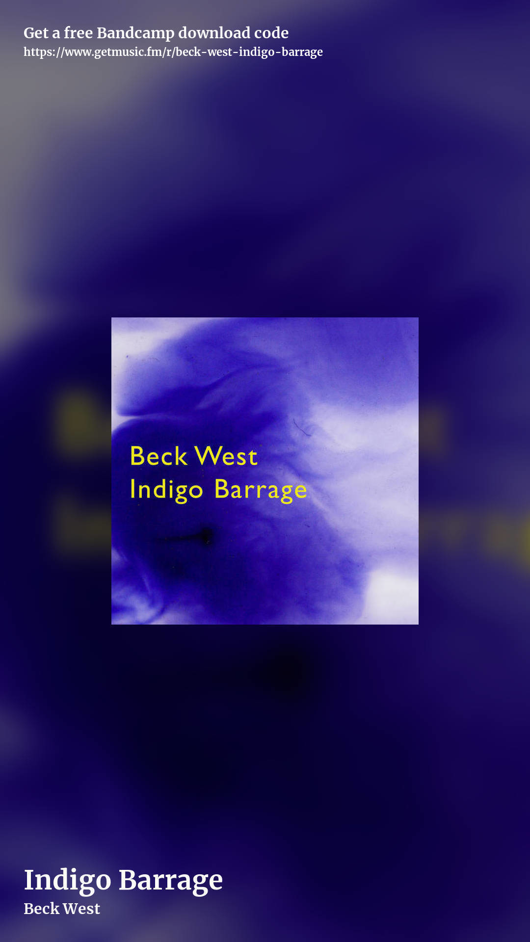 Indigo Barrage by Beck West, story promo share image