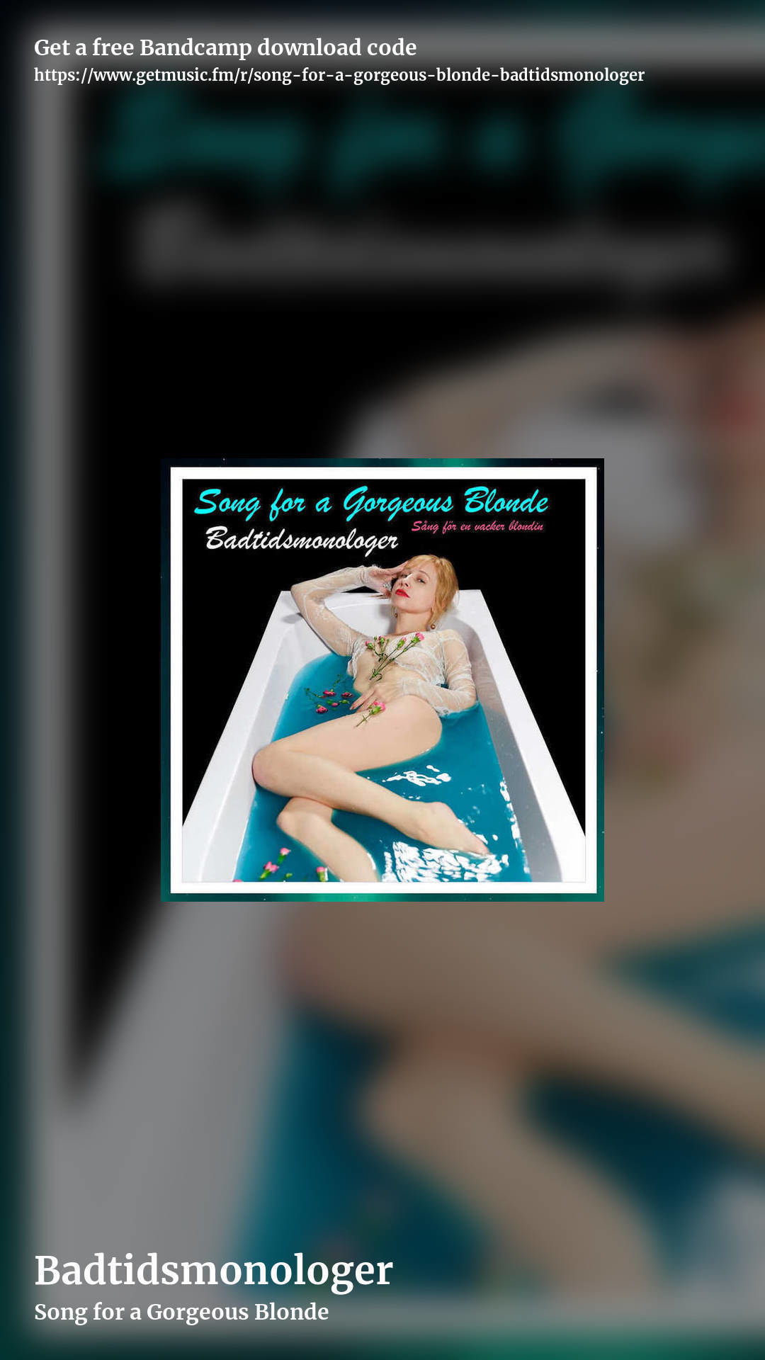 Badtidsmonologer by Song for a Gorgeous Blonde, story promo share image