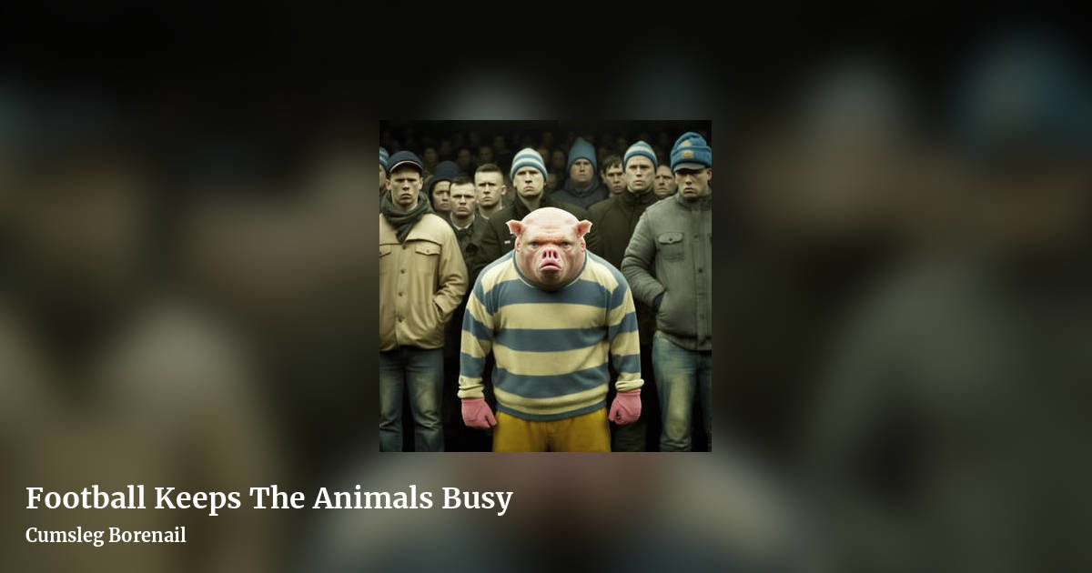 Football Keeps The Animals Busy by Cumsleg Borenail, landscape clean share image