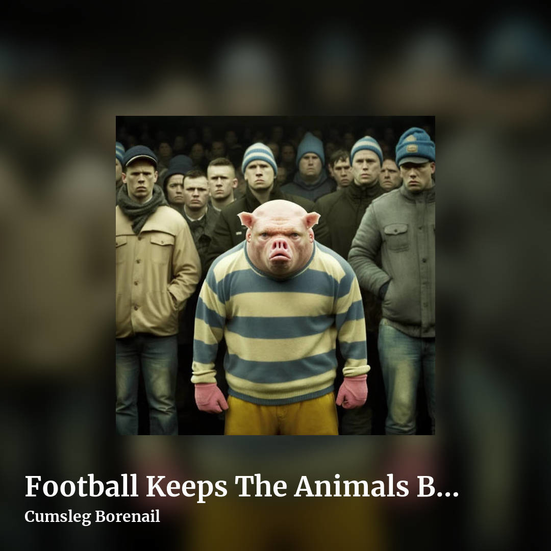 Football Keeps The Animals Busy by Cumsleg Borenail, square clean share image