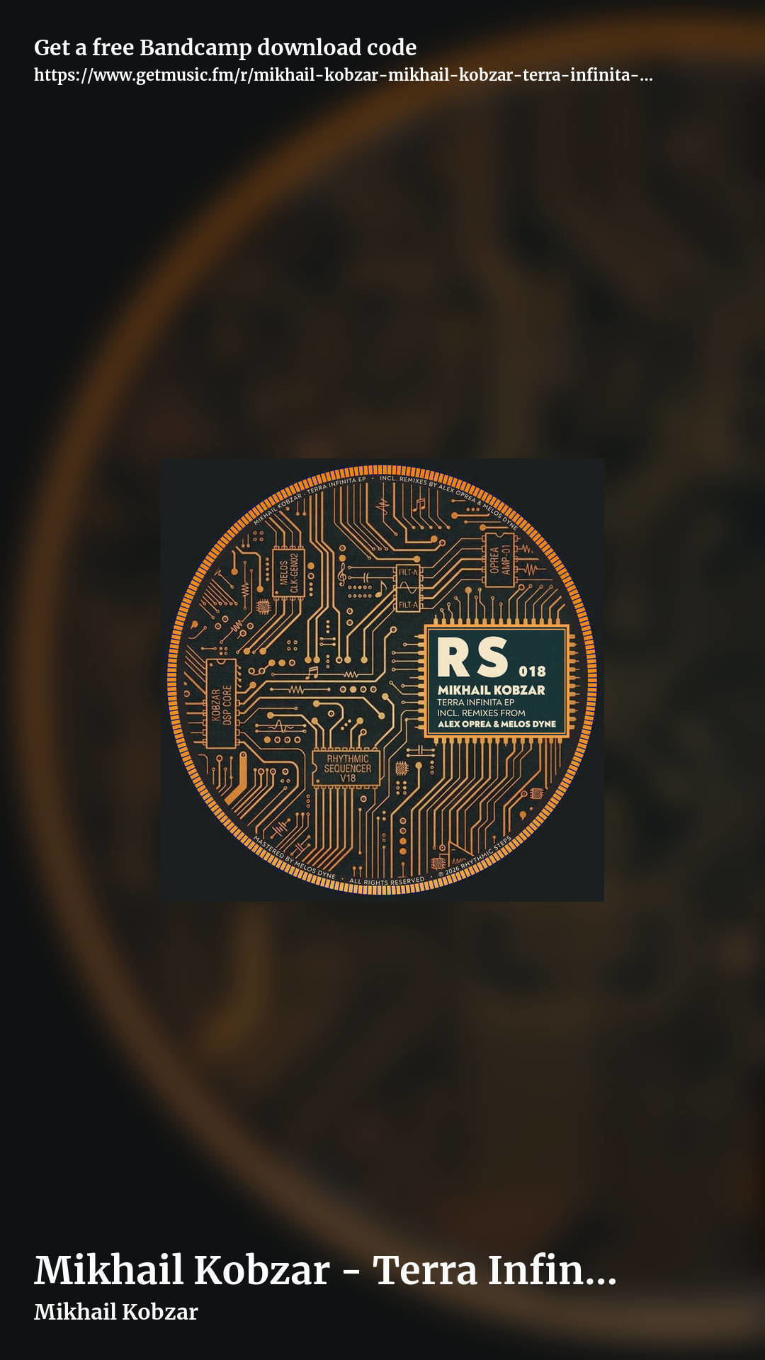 Mikhail Kobzar - Terra Infinita EP [RS018] by Mikhail Kobzar, story promo share image