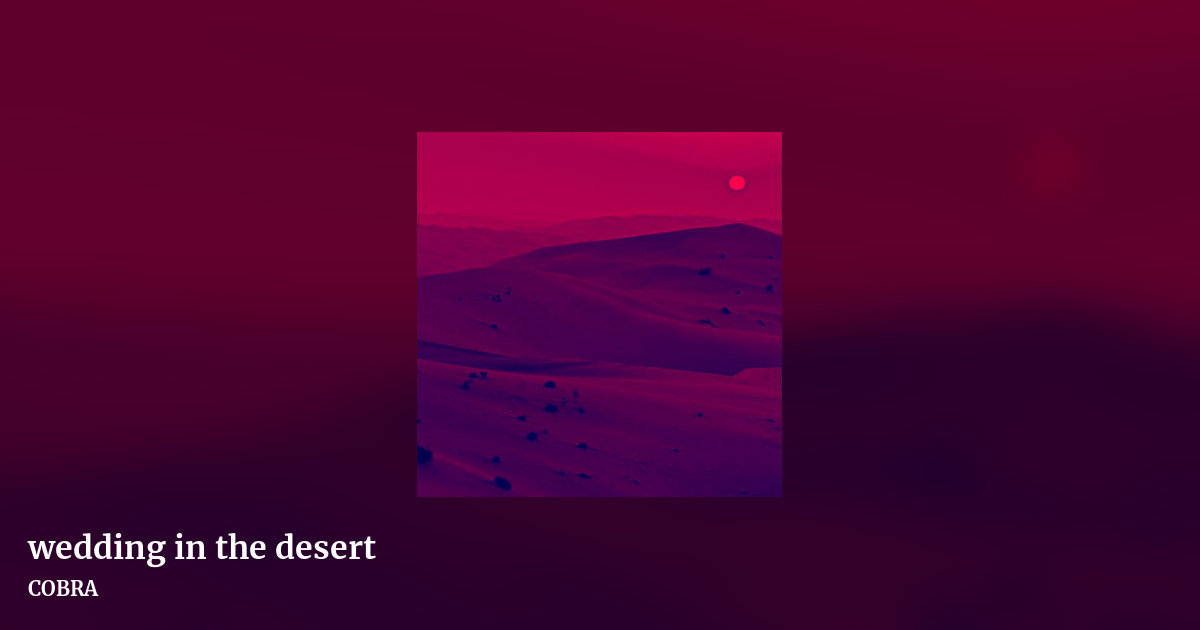 wedding in the desert by COBRA, landscape clean share image