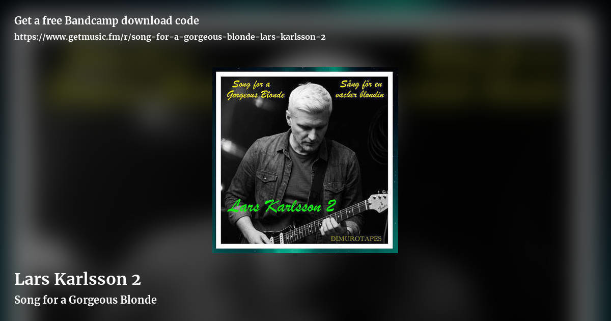 Lars Karlsson 2 by Song for a Gorgeous Blonde, landscape promo share image