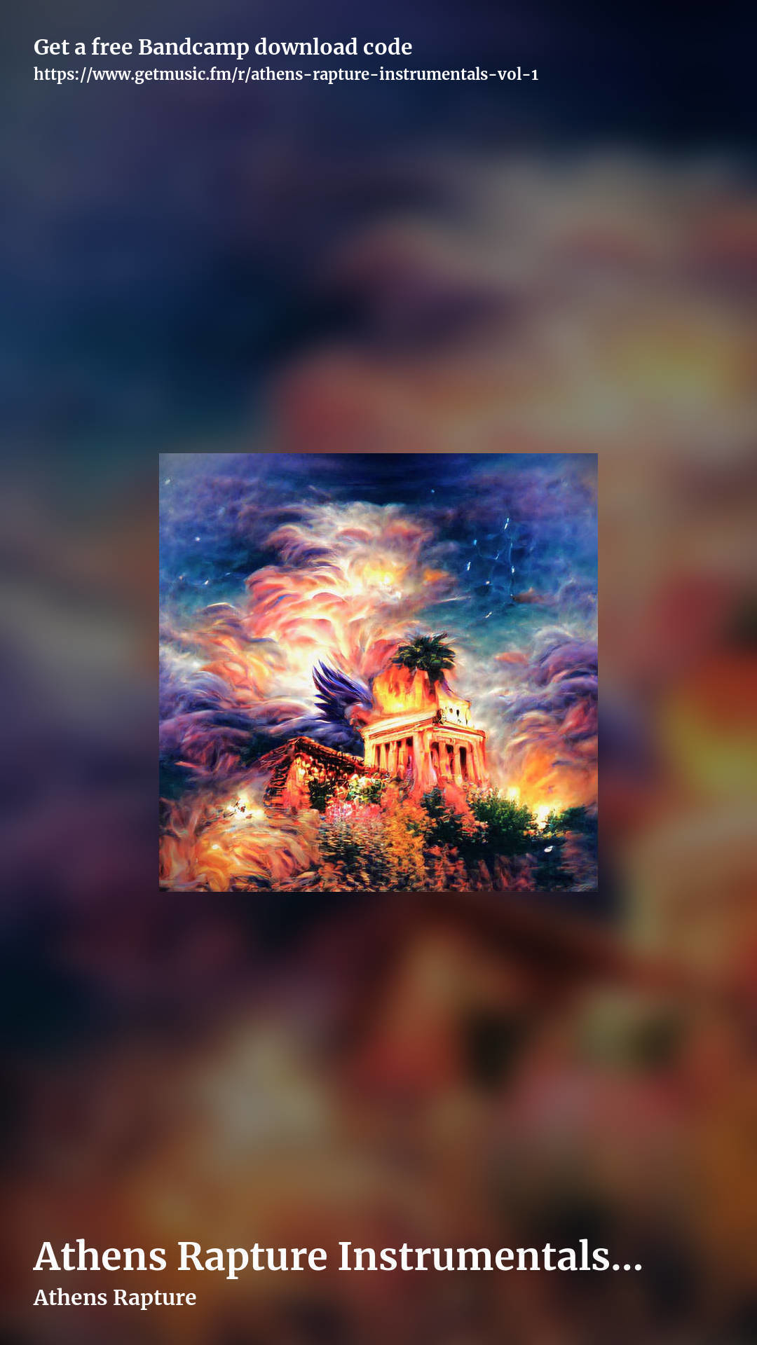 Athens Rapture Instrumentals, Vol. 1 by Athens Rapture, story promo share image