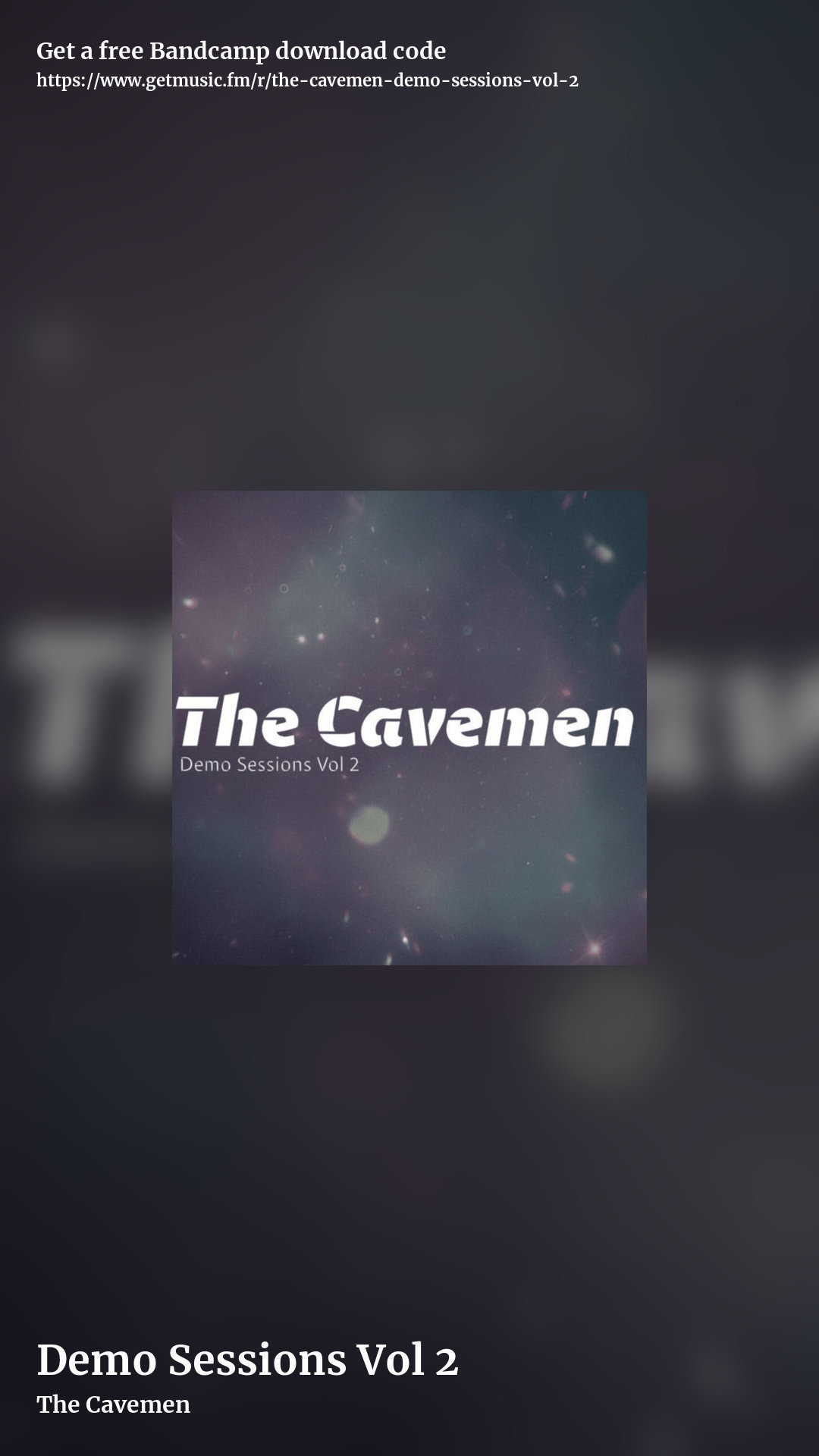 Demo Sessions Vol 2 by The Cavemen, story promo share image