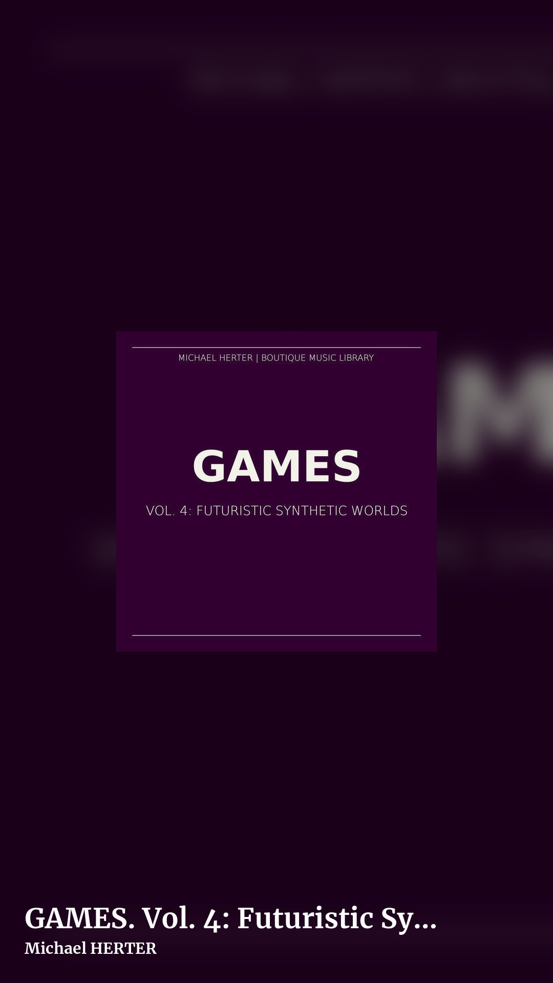 GAMES. Vol. 4: Futuristic Synthetic Worlds by Michael HERTER, story clean share image