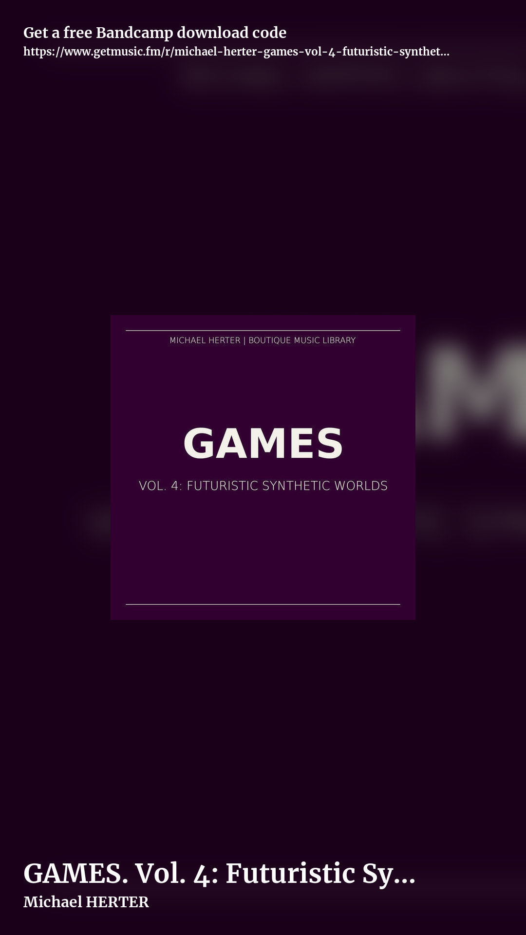 GAMES. Vol. 4: Futuristic Synthetic Worlds by Michael HERTER, story promo share image