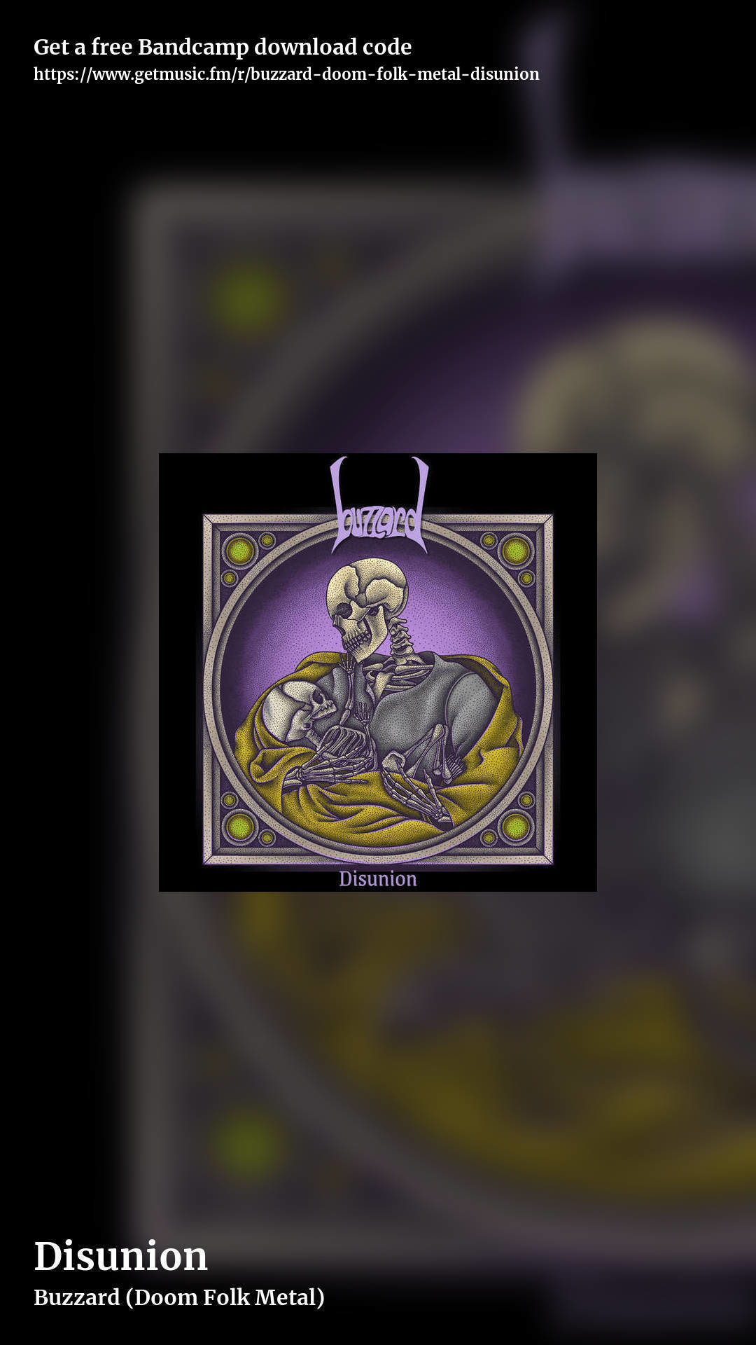 Disunion by Buzzard (Doom Folk Metal), story promo share image