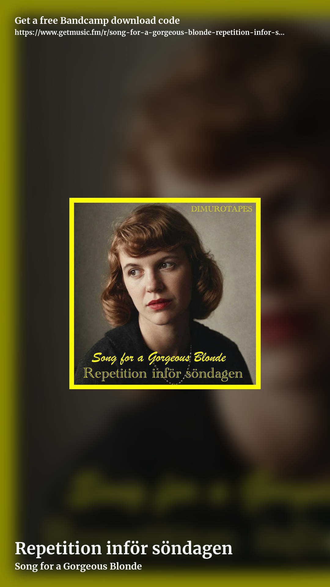 Repetition inför söndagen by Song for a Gorgeous Blonde, story promo share image
