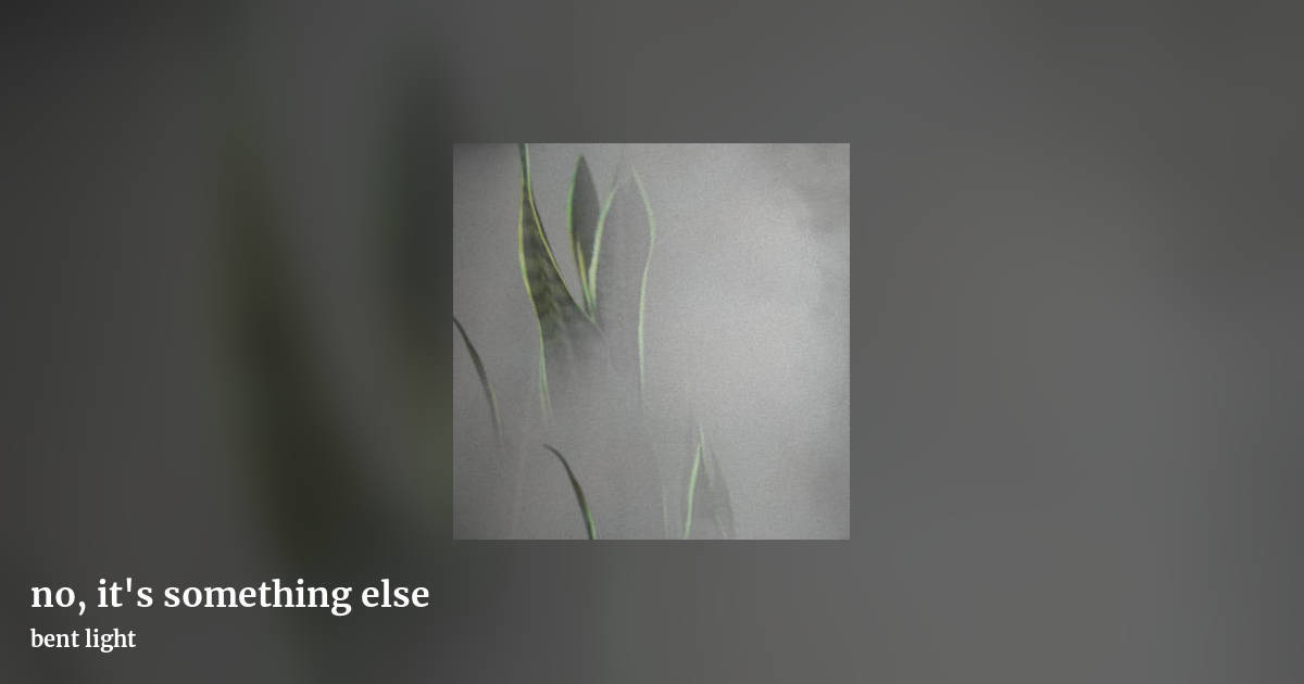 no, it's something else by bent light, landscape clean share image
