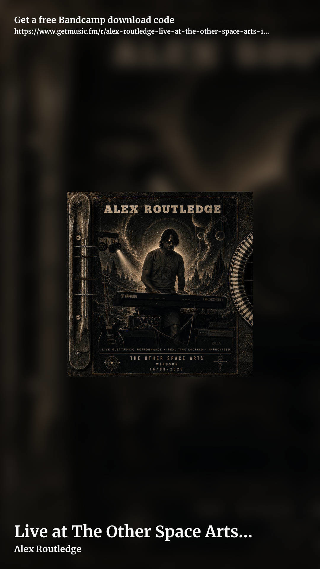 Live at The Other Space Arts, 16/08/2026 by Alex Routledge, story promo share image