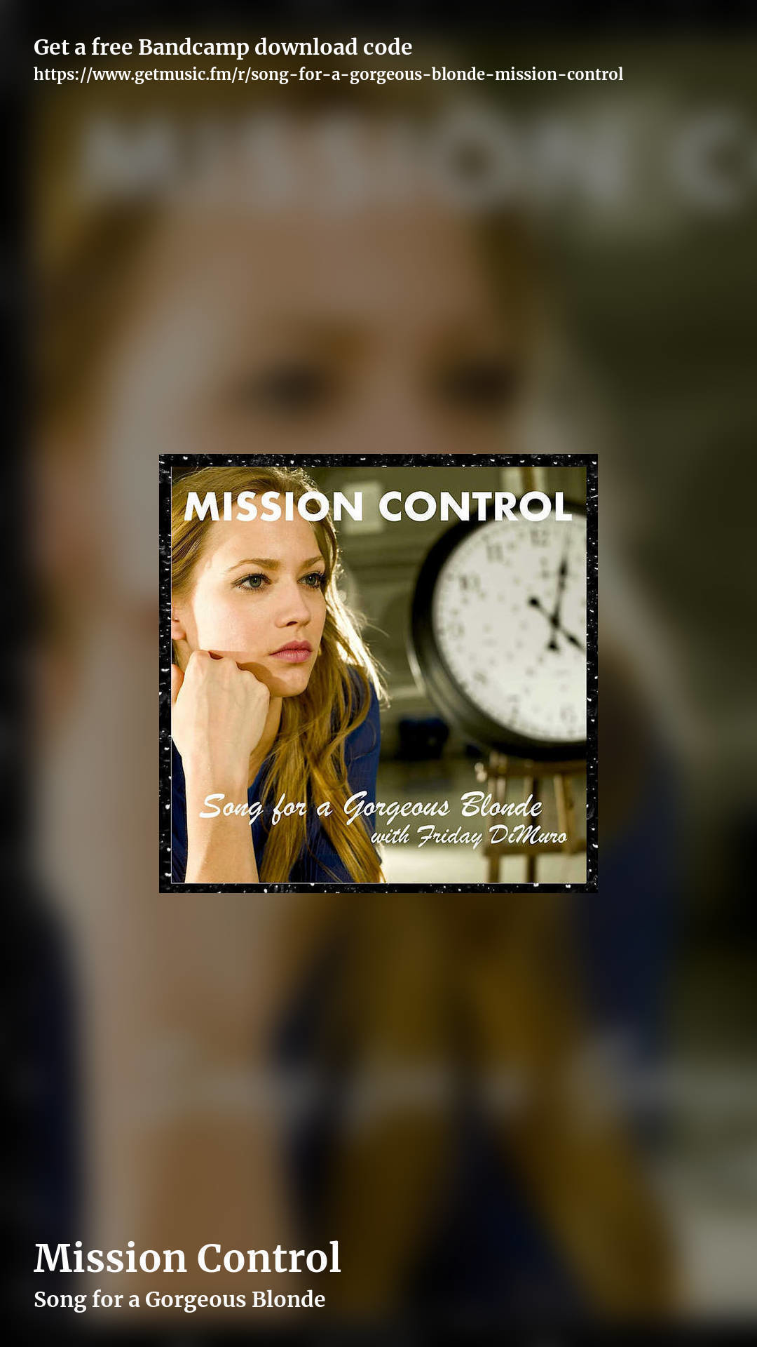Mission Control by Song for a Gorgeous Blonde, story promo share image