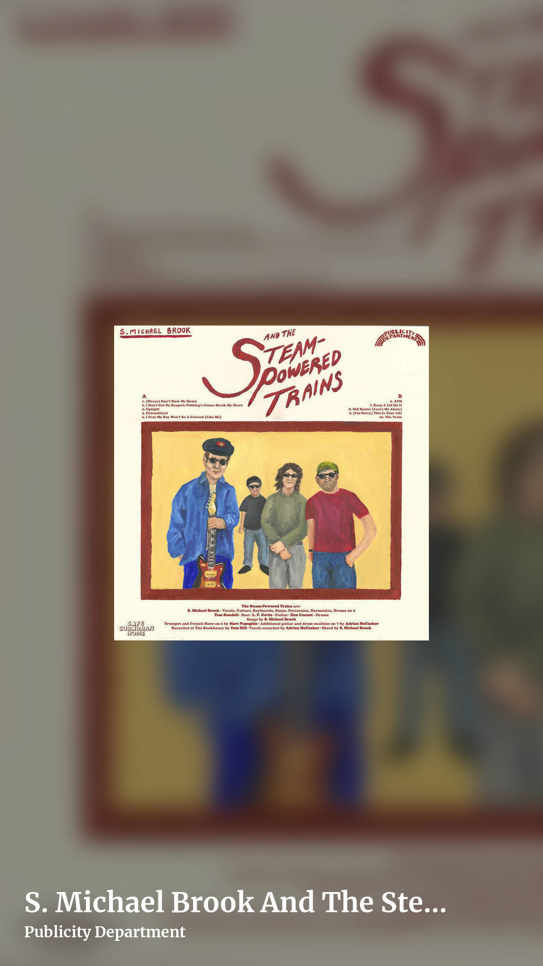S. Michael Brook And The Steam-Powered Trains by Publicity Department, story clean share image