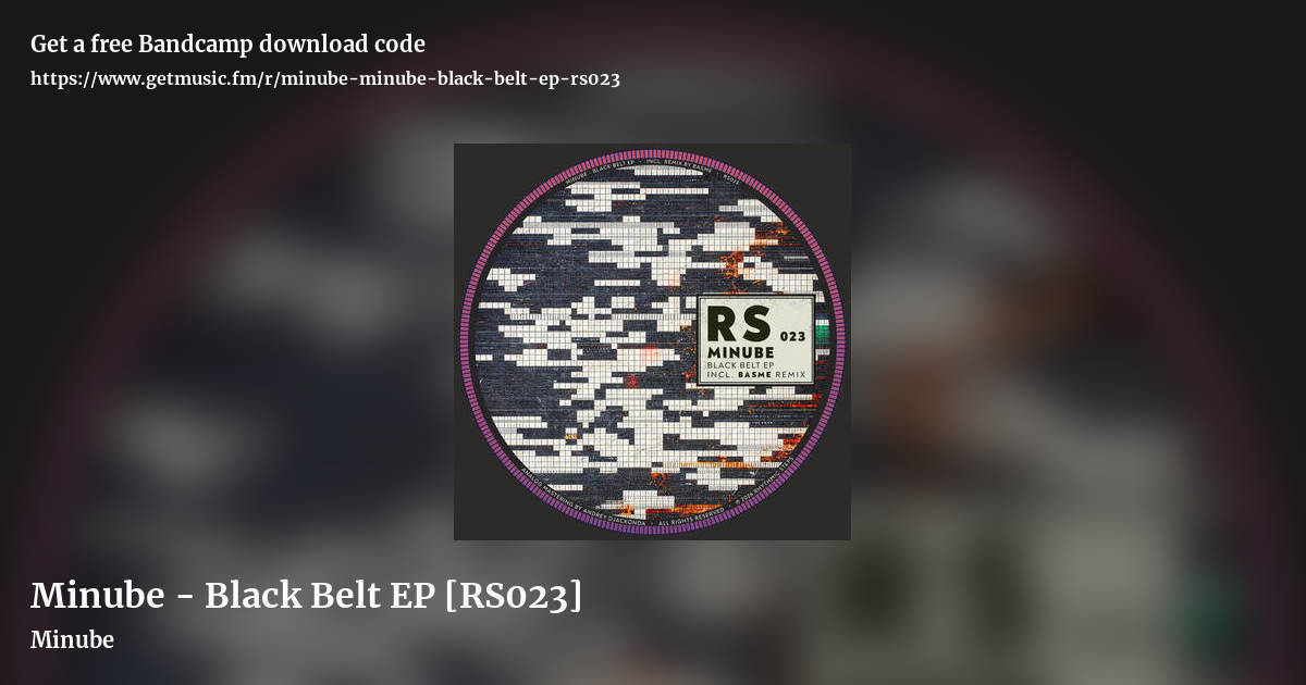 Minube - Black Belt EP [RS023] by Minube, landscape promo share image