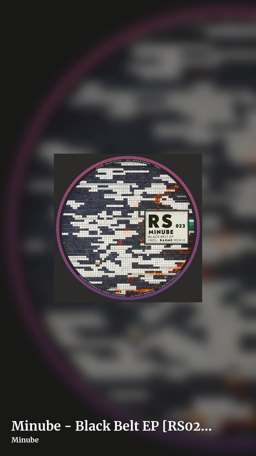 Minube - Black Belt EP [RS023] by Minube, story clean share image