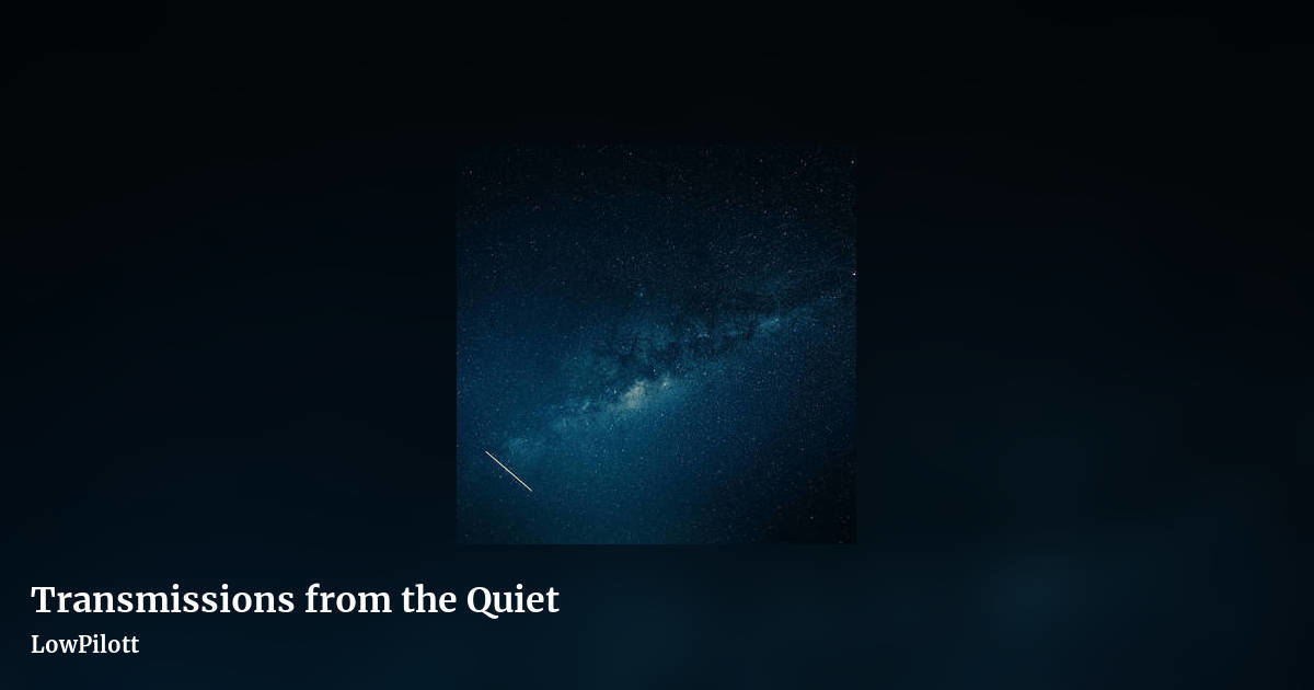 Transmissions from the Quiet by LowPilott, landscape clean share image