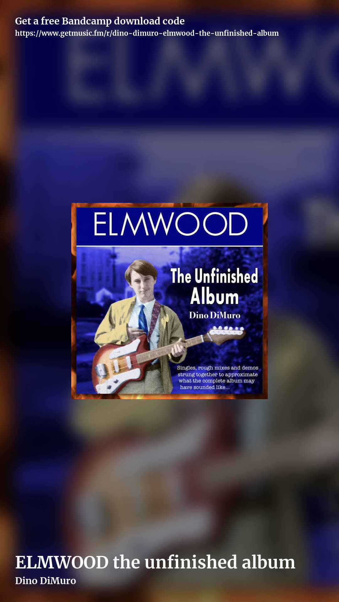 ELMWOOD the unfinished album by Dino DiMuro, story promo share image