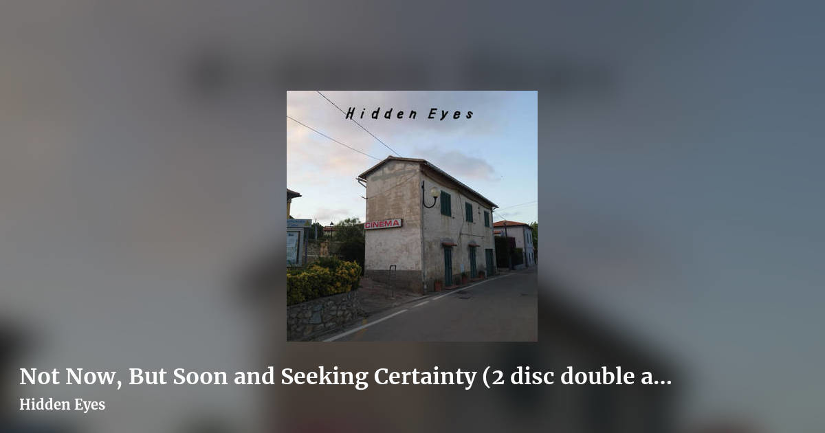 Not Now, But Soon and Seeking Certainty (2 disc double album) by Hidden Eyes, landscape clean share image