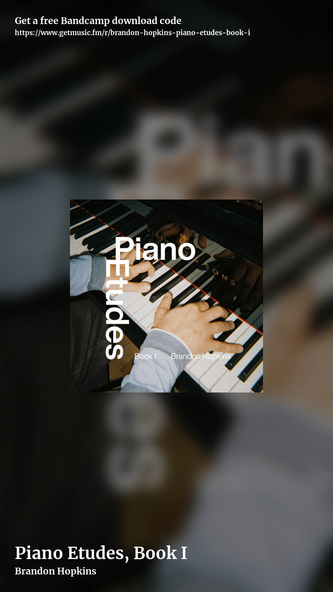 Piano Etudes, Book I by Brandon Hopkins, story promo share image