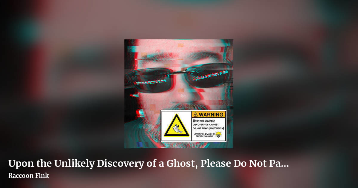 Upon the Unlikely Discovery of a Ghost, Please Do Not Panic (Immediately) by Raccoon Fink, landscape clean share image