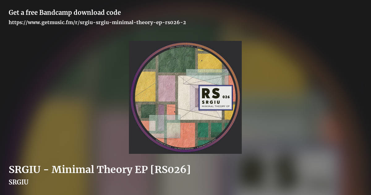 SRGIU - Minimal Theory EP [RS026] by SRGIU , landscape promo share image