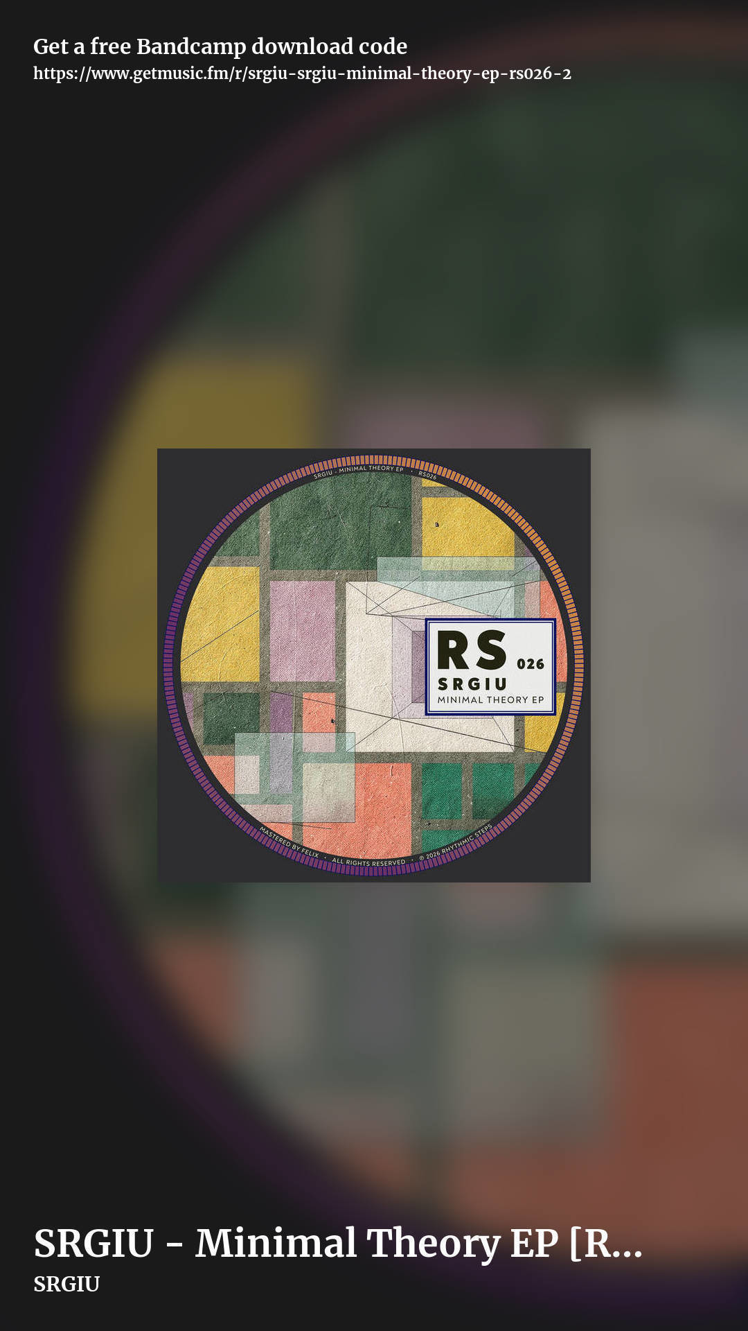 SRGIU - Minimal Theory EP [RS026] by SRGIU , story promo share image
